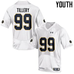Notre Dame Fighting Irish Youth Jerry Tillery #99 White Under Armour Authentic Stitched College NCAA Football Jersey TGZ6699FT